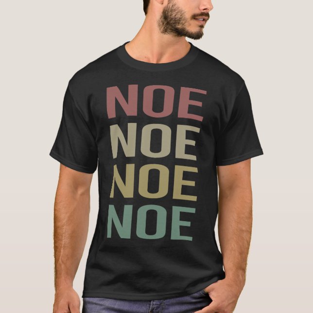 Colorful Text Art - Noe Name T-Shirt (Front)