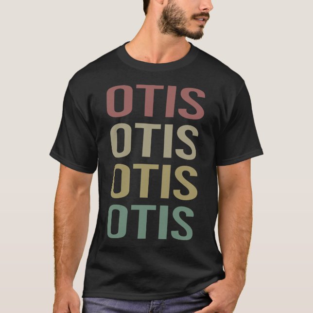 Colorful Text Art - Otis Name T-Shirt (Front)