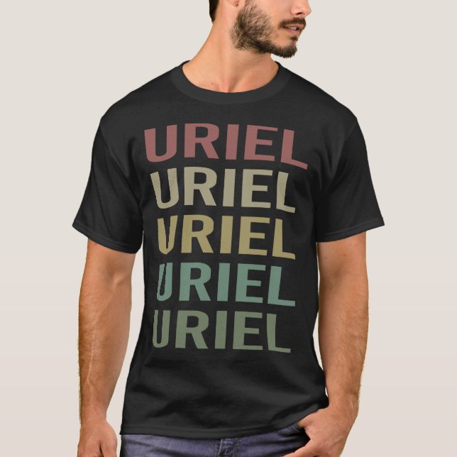 Colorful Text Art - Uriel Name T-Shirt (Front)