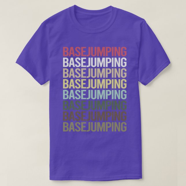 Colorful Text Base Jumping  T-Shirt (Design Front)