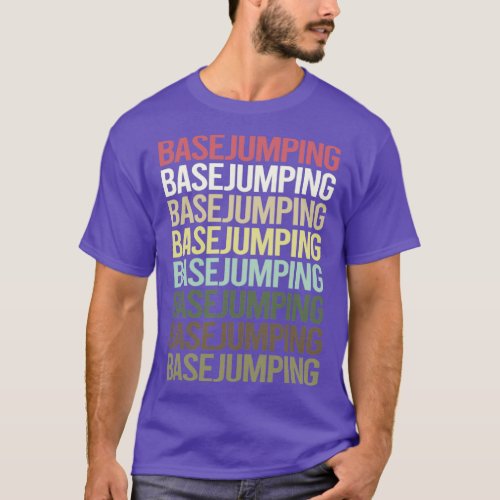 Colorful Text Base Jumping  T_Shirt