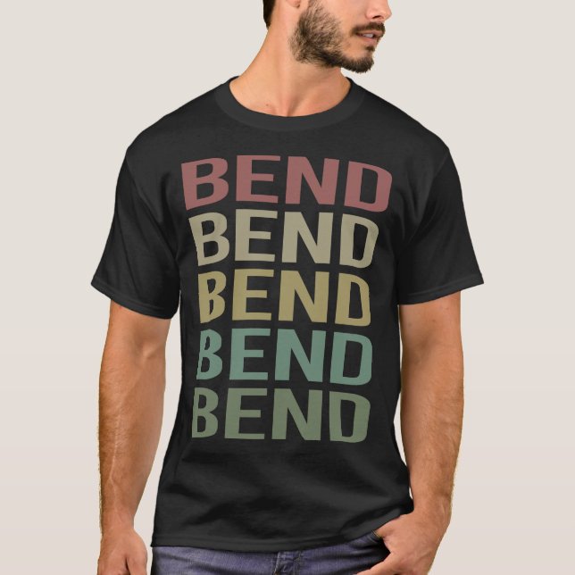Colorful Text Bend T-Shirt (Front)