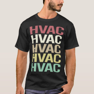 Colorful Text HVAC T-Shirt
