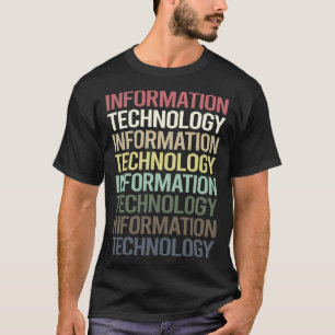 Colorful Text Information Technology T-Shirt