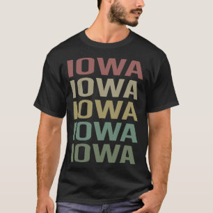 Colorful Text Iowa T-Shirt