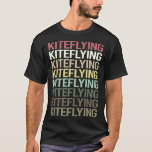 Colorful Text Kite Flying T-Shirt