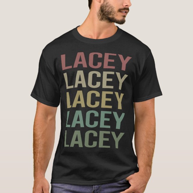 Colorful Text Lacey T-Shirt (Front)