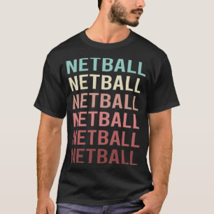 Colorful Text Netball T-Shirt