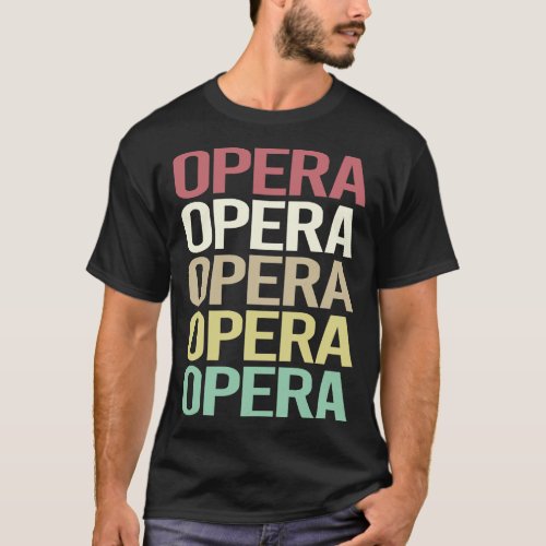 Colorful Text Opera T_Shirt