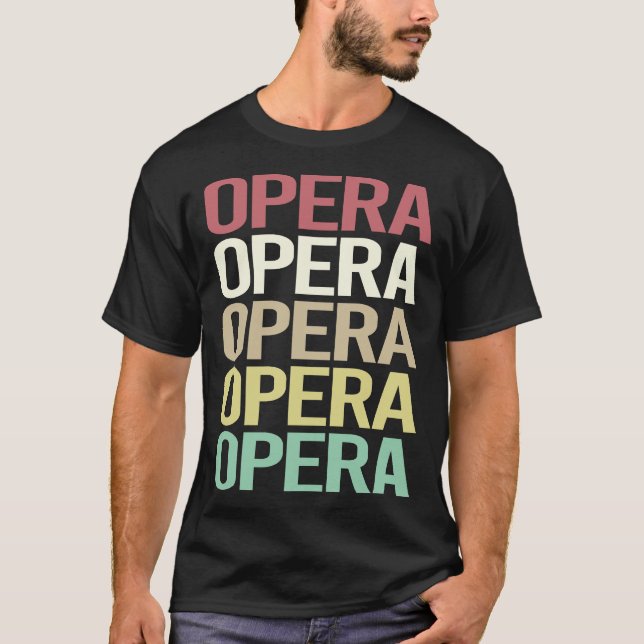 Colorful Text Opera T-Shirt (Front)