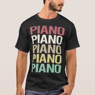 Colorful Text Piano Pianist T-Shirt
