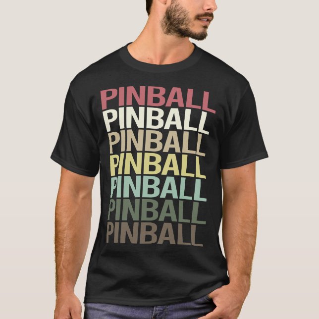 Colorful Text Pinball T-Shirt (Front)
