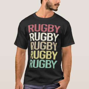 Colorful Text Rugby T-Shirt