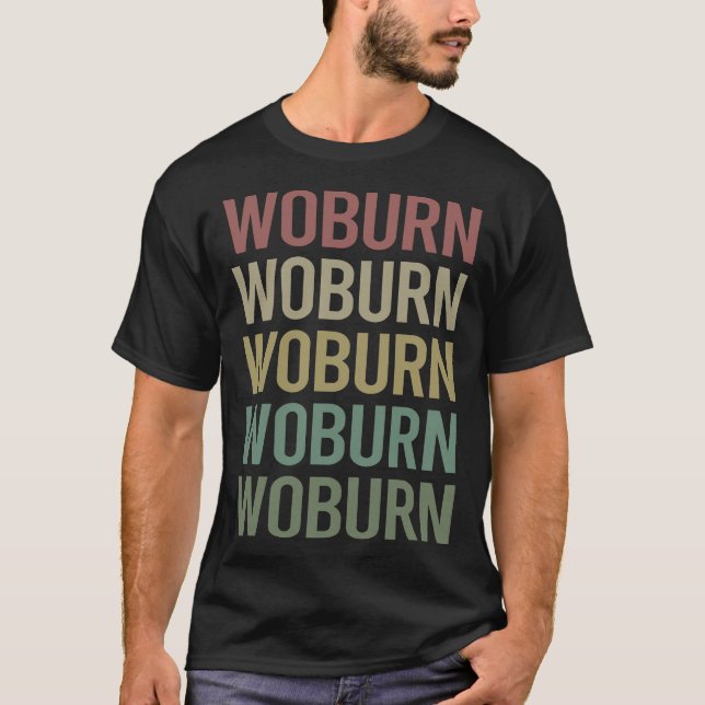 Colorful Text Woburn T-Shirt (Front)