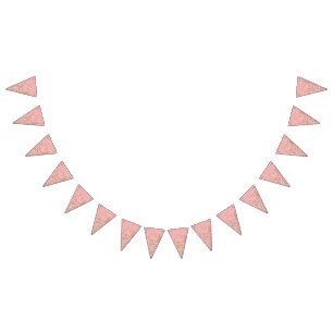 Colorful textile pattern featuring intricate flora bunting flags