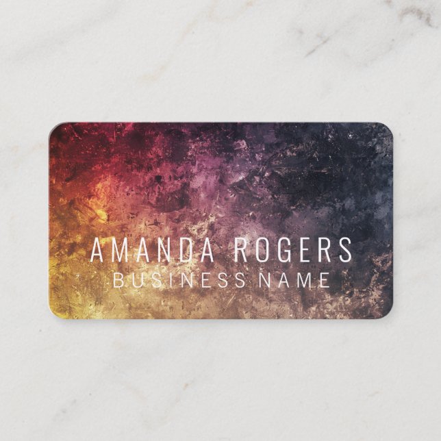 Colorful Texture Background Business Card (Front)