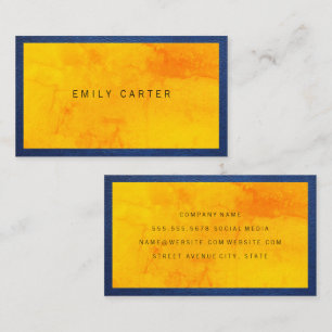 Colorful Texture Blue Leather Border Business Card