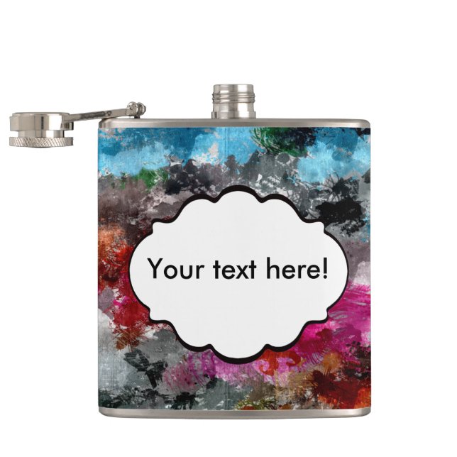 Colorful texture hip flask (Opened)