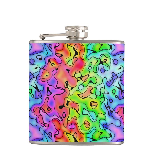 Colorful Texture Hip Flask (Front)