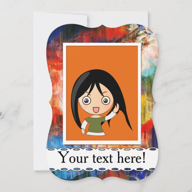 Colorful texture invitation (Front)