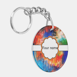 Colorful texture keychain
