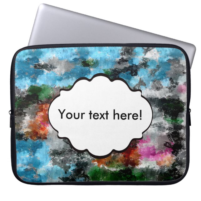 Colorful texture laptop sleeve (Front)