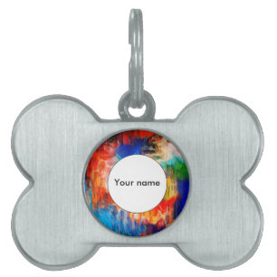 Colorful texture pet ID tag
