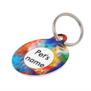 Colorful texture pet ID tag