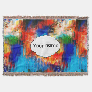 Colorful texture throw blanket