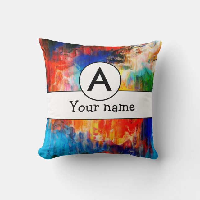 Colorful texture throw pillow (Front)