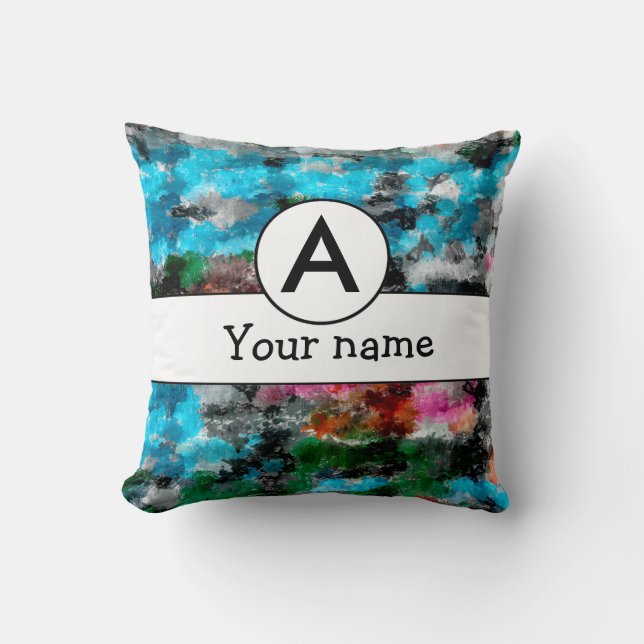 Colorful texture throw pillow (Front)
