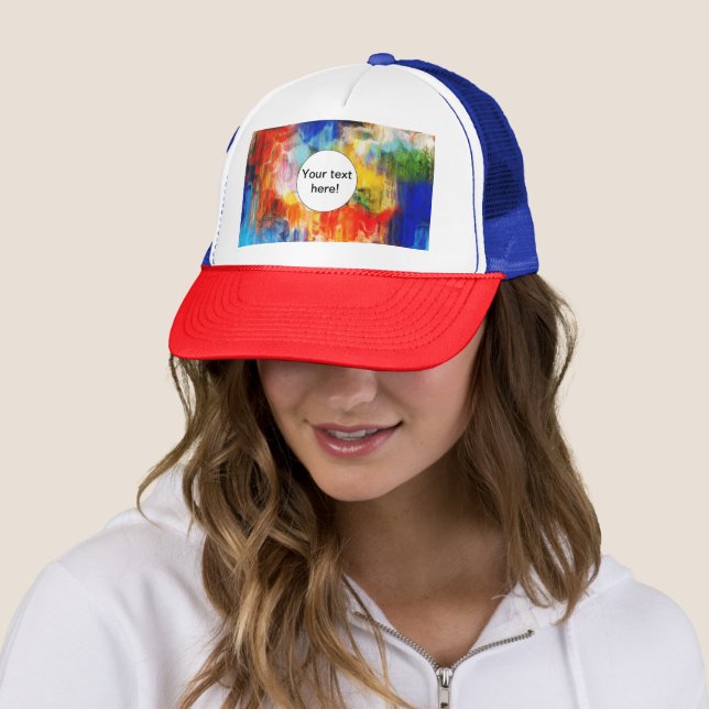 Colorful texture trucker hat (In Situ)