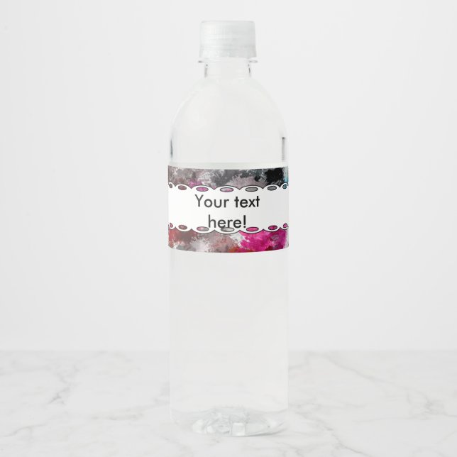 Colorful texture water bottle label (Front)
