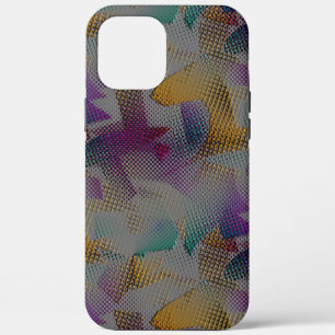 Colorful texture with small messy geometric shapes iPhone 12 pro max case