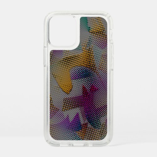 Colorful texture with small messy geometric shapes speck iPhone 12 mini case
