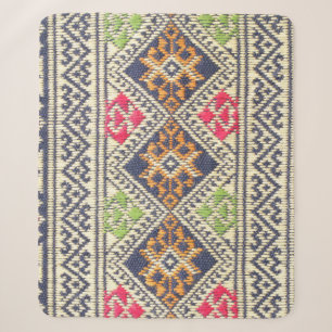 Colorful Thailand style rug surface close up vinta Sherpa Blanket