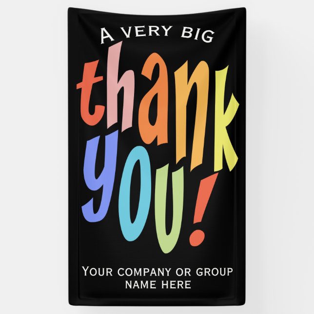 Colorful Thank You Appreciation Banner (Vertical)
