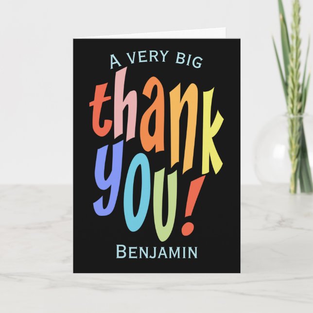 Colorful  Thank You Appreciation Card (Front)