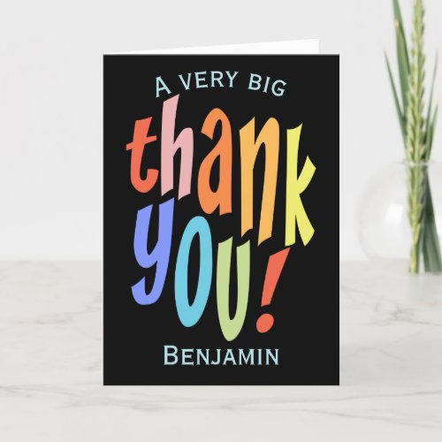 Colorful  Thank You Appreciation Card