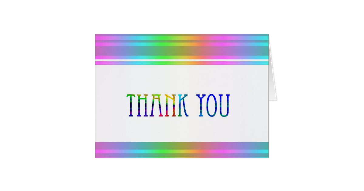 Colorful Thank You Card | Zazzle