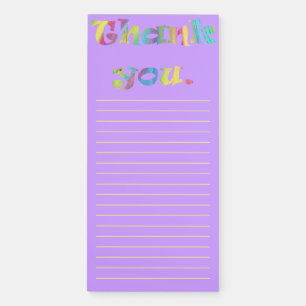 Colorful Thank You Daily Gratitude List Magnetic Notepad