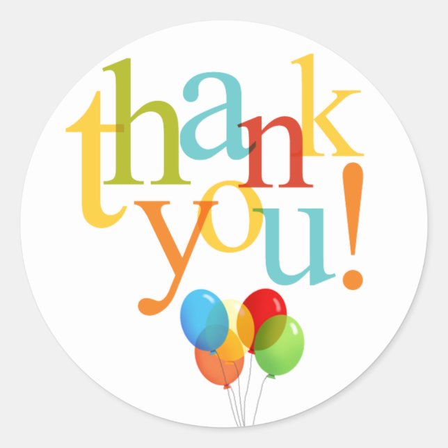 Colorful Thank You Envelope Seals (Front)