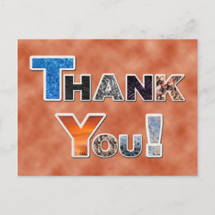 Colorful Thank You postcard