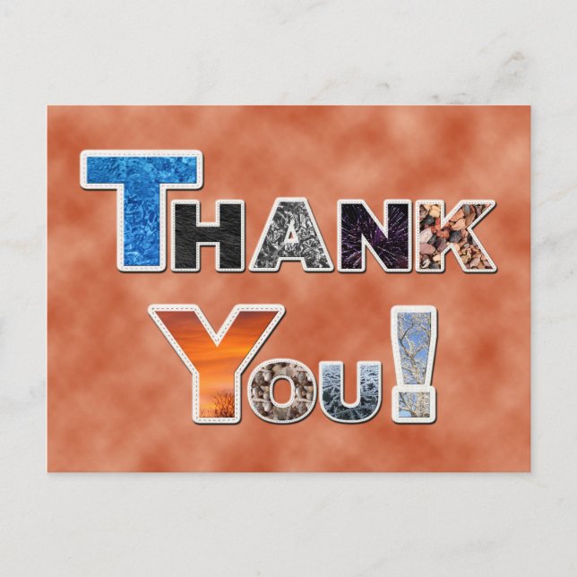 Colorful Thank You postcard (Front)