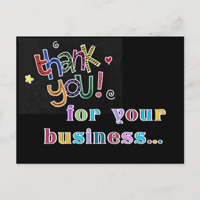 Colorful Thank You Postcard (Front)