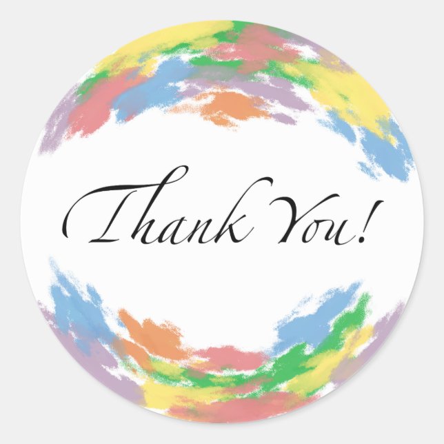 Colorful Thank You Sticker (Front)