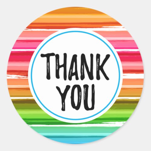 Colorful thank you sticker