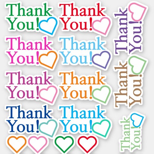 Colorful Thank You Stickers