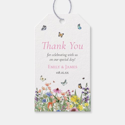 Colorful Thank You Wedding  Gift Tags