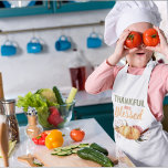 Colorful Thankful And Blessed With Pumpkin Gift Kids' Apron<br><div class="desc">Best Gift For Your Friends And Family,  Personalized Thanksgiving Text With Autumn Colors Thankful And Blessed. Happy Thanksgiving . Ideas for decorate you home on Thanksgiving</div>